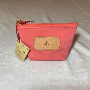 NWT Jon Hart Coral Chico zipper bag with monogram J
